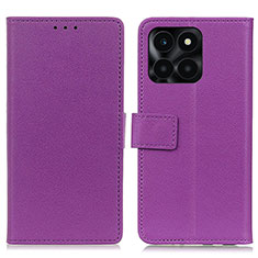 Coque Portefeuille Livre Cuir Etui Clapet M08L pour Huawei Honor X8b Violet