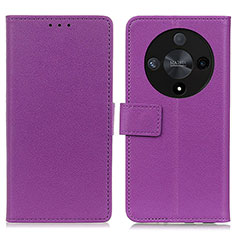 Coque Portefeuille Livre Cuir Etui Clapet M08L pour Huawei Honor X9b 5G Violet
