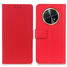 Coque Portefeuille Livre Cuir Etui Clapet M08L pour Huawei Nova Y91 Rouge
