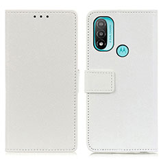 Coque Portefeuille Livre Cuir Etui Clapet M08L pour Motorola Moto E20 Blanc