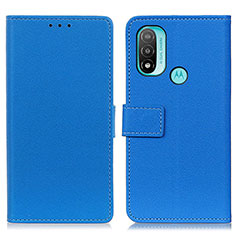 Coque Portefeuille Livre Cuir Etui Clapet M08L pour Motorola Moto E20 Bleu