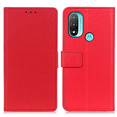Coque Portefeuille Livre Cuir Etui Clapet M08L pour Motorola Moto E20 Rouge
