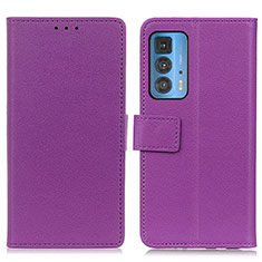 Coque Portefeuille Livre Cuir Etui Clapet M08L pour Motorola Moto Edge 20 Pro 5G Violet