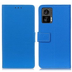 Coque Portefeuille Livre Cuir Etui Clapet M08L pour Motorola Moto Edge 30 Lite 5G Bleu