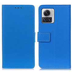 Coque Portefeuille Livre Cuir Etui Clapet M08L pour Motorola Moto Edge X30 Pro 5G Bleu