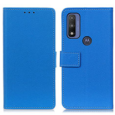 Coque Portefeuille Livre Cuir Etui Clapet M08L pour Motorola Moto G Pure Bleu