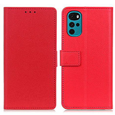 Coque Portefeuille Livre Cuir Etui Clapet M08L pour Motorola Moto G22 Rouge