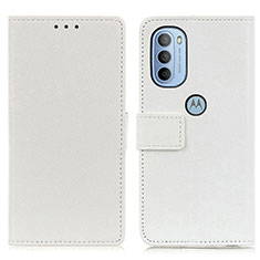 Coque Portefeuille Livre Cuir Etui Clapet M08L pour Motorola Moto G31 Blanc