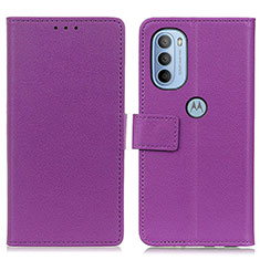 Coque Portefeuille Livre Cuir Etui Clapet M08L pour Motorola Moto G31 Violet