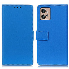Coque Portefeuille Livre Cuir Etui Clapet M08L pour Motorola Moto G32 Bleu