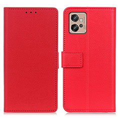 Coque Portefeuille Livre Cuir Etui Clapet M08L pour Motorola Moto G32 Rouge