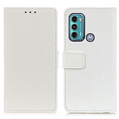 Coque Portefeuille Livre Cuir Etui Clapet M08L pour Motorola Moto G40 Fusion Blanc