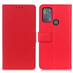Coque Portefeuille Livre Cuir Etui Clapet M08L pour Motorola Moto G50 Rouge