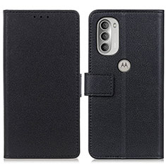 Coque Portefeuille Livre Cuir Etui Clapet M08L pour Motorola Moto G51 5G Noir