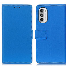 Coque Portefeuille Livre Cuir Etui Clapet M08L pour Motorola MOTO G52 Bleu