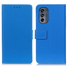 Coque Portefeuille Livre Cuir Etui Clapet M08L pour Motorola Moto G62 5G Bleu