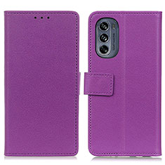 Coque Portefeuille Livre Cuir Etui Clapet M08L pour Motorola Moto G62 5G Violet