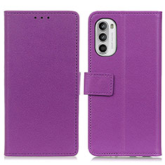 Coque Portefeuille Livre Cuir Etui Clapet M08L pour Motorola Moto G71s 5G Violet