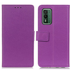 Coque Portefeuille Livre Cuir Etui Clapet M08L pour Nokia XR21 Violet