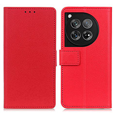 Coque Portefeuille Livre Cuir Etui Clapet M08L pour OnePlus 12 5G Rouge