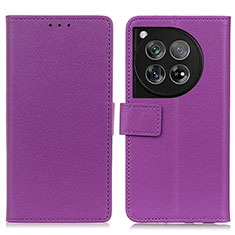 Coque Portefeuille Livre Cuir Etui Clapet M08L pour OnePlus 12 5G Violet