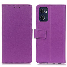 Coque Portefeuille Livre Cuir Etui Clapet M08L pour Oppo Find X5 Lite 5G Violet