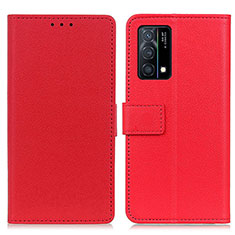 Coque Portefeuille Livre Cuir Etui Clapet M08L pour Oppo K9 5G Rouge