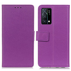 Coque Portefeuille Livre Cuir Etui Clapet M08L pour Oppo K9 5G Violet