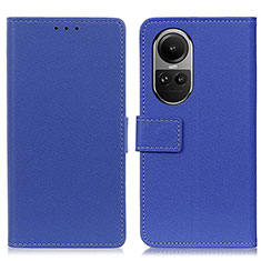 Coque Portefeuille Livre Cuir Etui Clapet M08L pour Oppo Reno10 Pro 5G Bleu