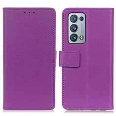 Coque Portefeuille Livre Cuir Etui Clapet M08L pour Oppo Reno6 Pro+ Plus 5G Violet