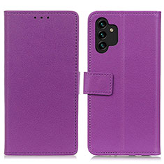 Coque Portefeuille Livre Cuir Etui Clapet M08L pour Samsung Galaxy A04s Violet