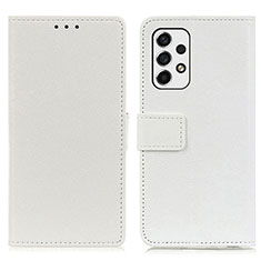 Coque Portefeuille Livre Cuir Etui Clapet M08L pour Samsung Galaxy A53 5G Blanc