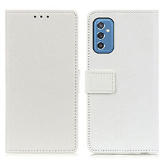 Coque Portefeuille Livre Cuir Etui Clapet M08L pour Samsung Galaxy M52 5G Blanc