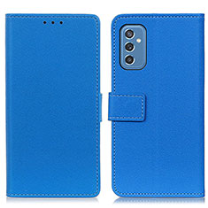 Coque Portefeuille Livre Cuir Etui Clapet M08L pour Samsung Galaxy M52 5G Bleu