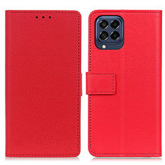 Coque Portefeuille Livre Cuir Etui Clapet M08L pour Samsung Galaxy M53 5G Rouge