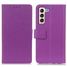 Coque Portefeuille Livre Cuir Etui Clapet M08L pour Samsung Galaxy S21 5G Violet