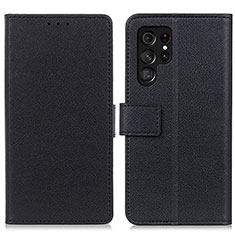 Coque Portefeuille Livre Cuir Etui Clapet M08L pour Samsung Galaxy S21 Ultra 5G Noir