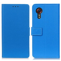 Coque Portefeuille Livre Cuir Etui Clapet M08L pour Samsung Galaxy XCover 5 SM-G525F Bleu