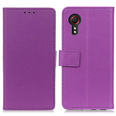 Coque Portefeuille Livre Cuir Etui Clapet M08L pour Samsung Galaxy XCover 5 SM-G525F Violet