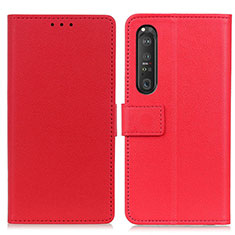 Coque Portefeuille Livre Cuir Etui Clapet M08L pour Sony Xperia 1 III Rouge