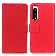 Coque Portefeuille Livre Cuir Etui Clapet M08L pour Sony Xperia 5 IV Rouge