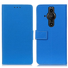 Coque Portefeuille Livre Cuir Etui Clapet M08L pour Sony Xperia PRO-I Bleu