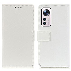 Coque Portefeuille Livre Cuir Etui Clapet M08L pour Xiaomi Mi 12 5G Blanc