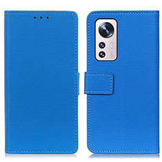 Coque Portefeuille Livre Cuir Etui Clapet M08L pour Xiaomi Mi 12 5G Bleu
