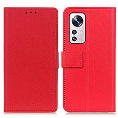 Coque Portefeuille Livre Cuir Etui Clapet M08L pour Xiaomi Mi 12 5G Rouge