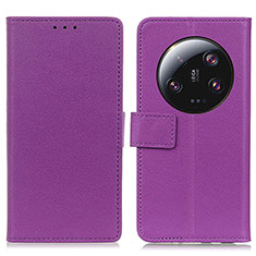 Coque Portefeuille Livre Cuir Etui Clapet M08L pour Xiaomi Mi 13 Ultra 5G Violet