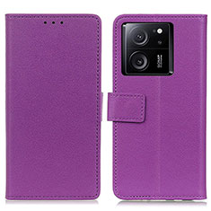 Coque Portefeuille Livre Cuir Etui Clapet M08L pour Xiaomi Mi 13T 5G Violet