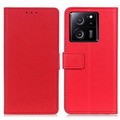 Coque Portefeuille Livre Cuir Etui Clapet M08L pour Xiaomi Mi 13T Pro 5G Rouge