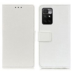 Coque Portefeuille Livre Cuir Etui Clapet M08L pour Xiaomi Redmi 10 (2022) Blanc