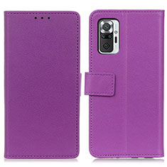 Coque Portefeuille Livre Cuir Etui Clapet M08L pour Xiaomi Redmi Note 10 Pro 4G Violet